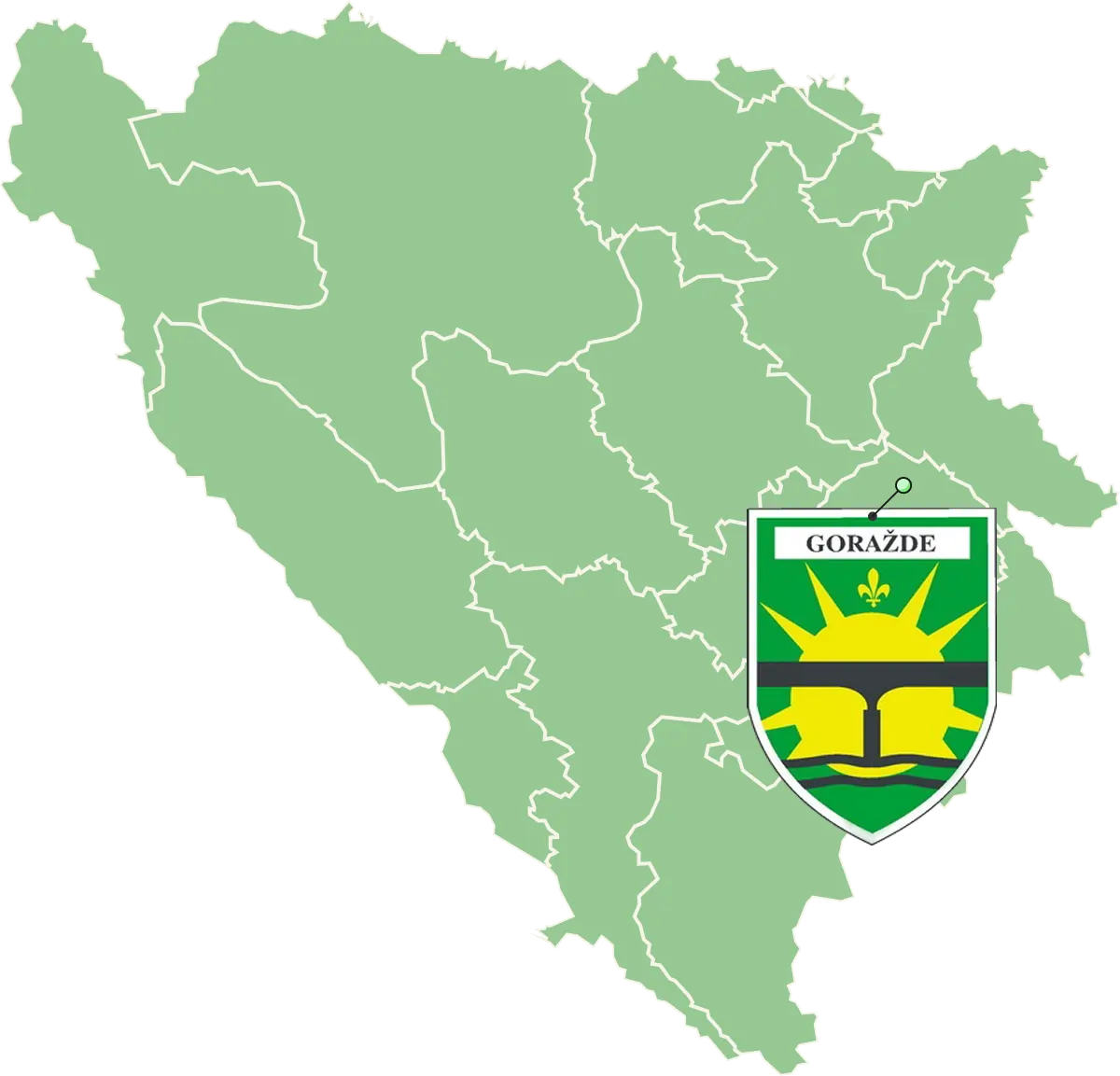 Goražde mapa