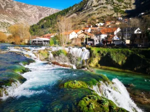 Provalije Waterfall located near the local settlement