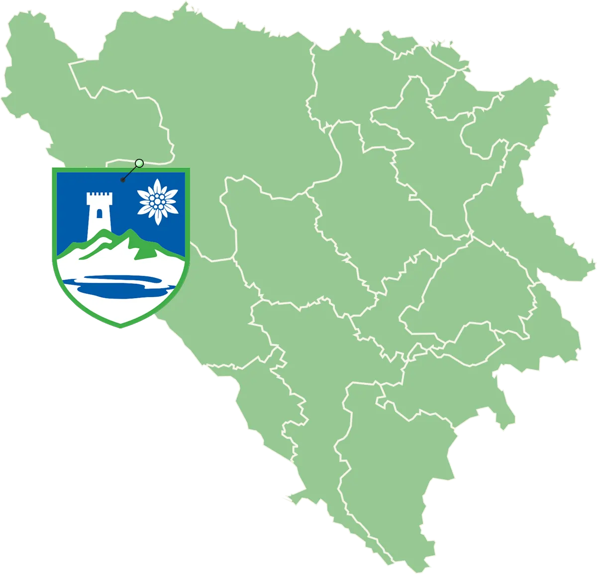 Bosansko Grahovo mapa