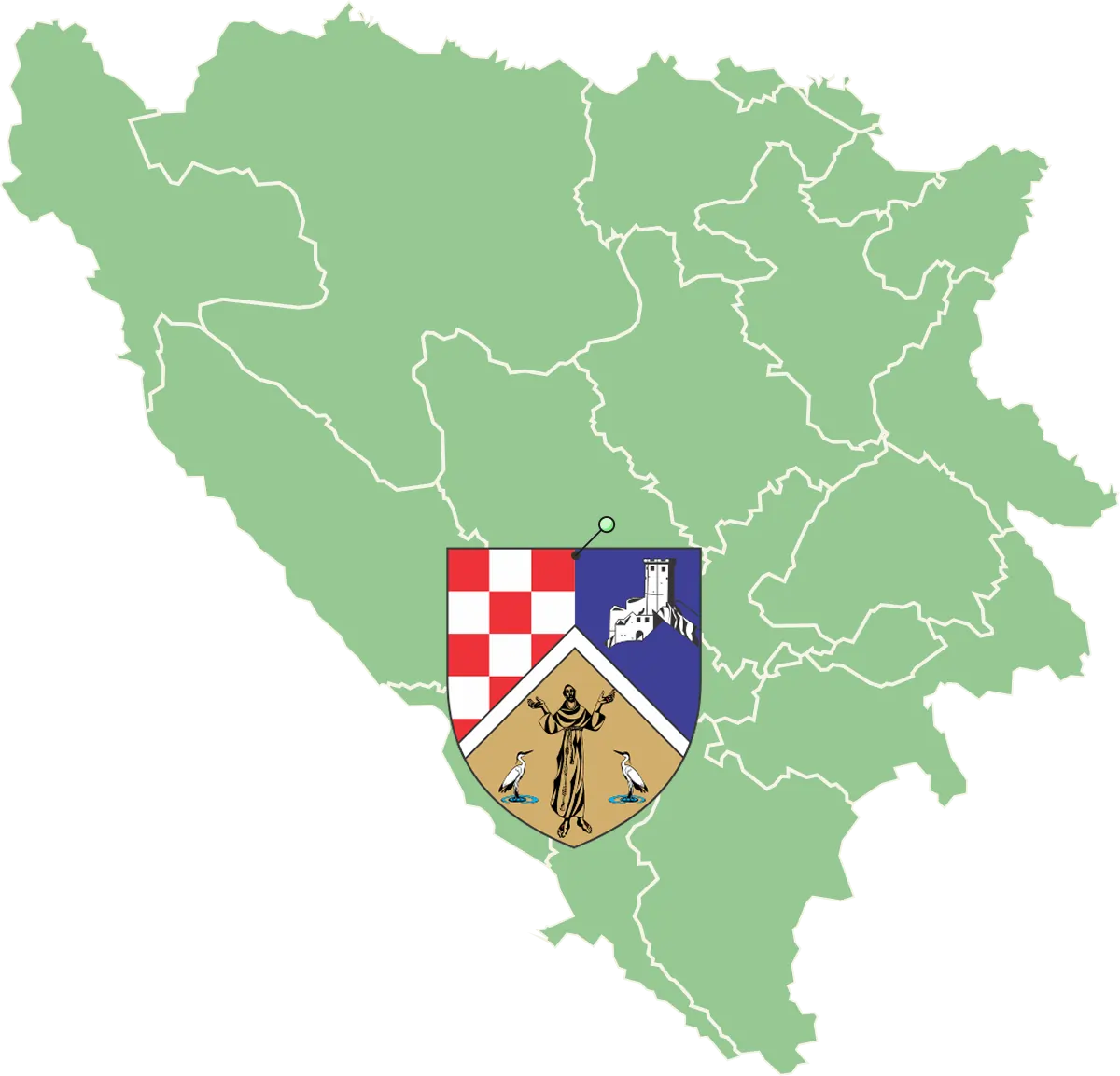 Čapljina mapa