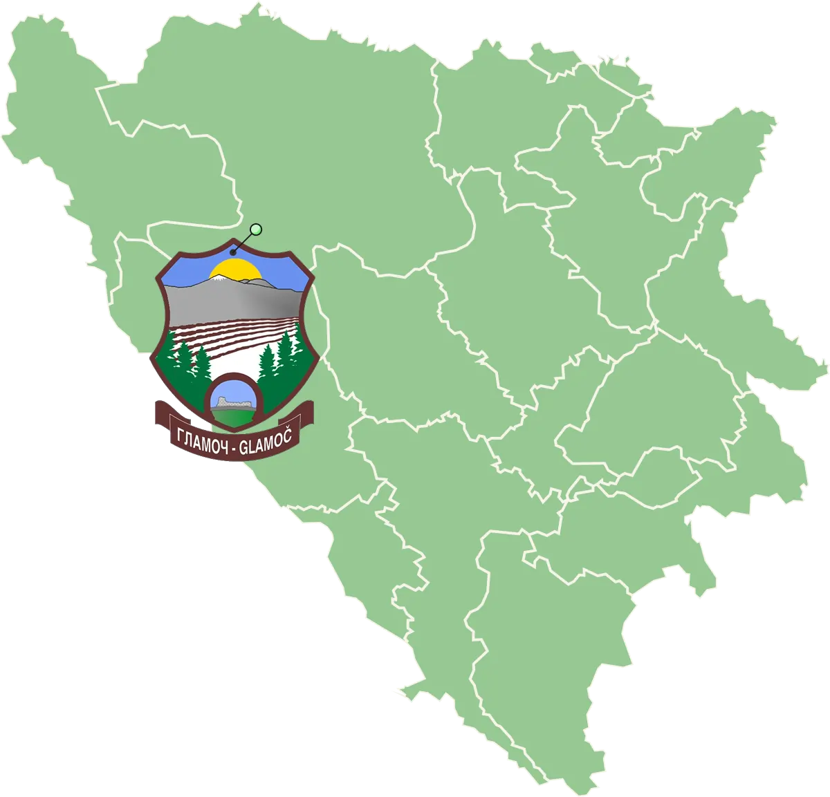 Glamoč mapa