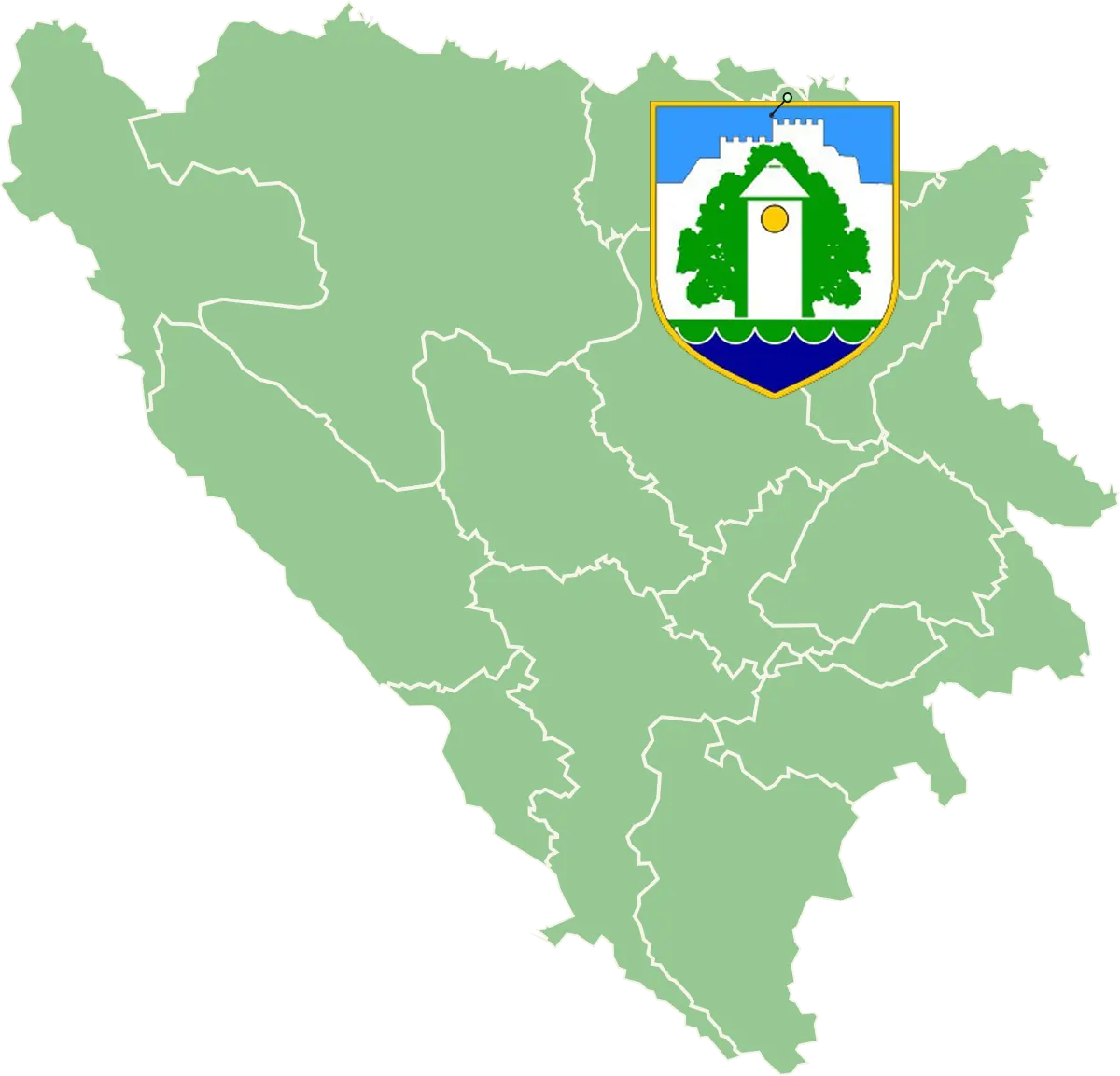 Gračanica mapa