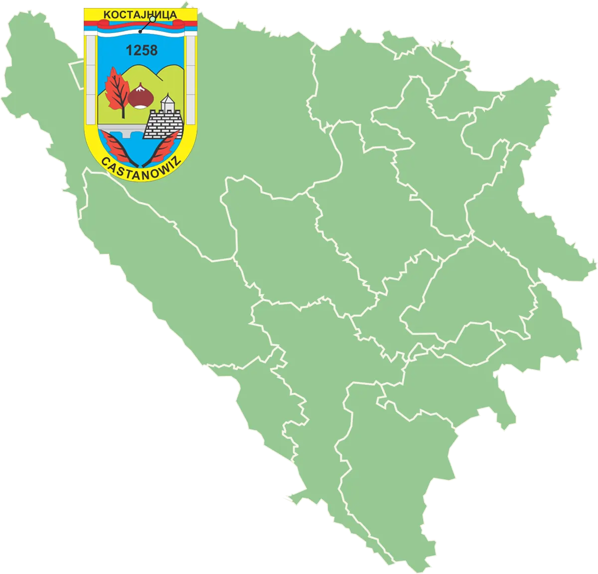 Kostajnica mapa
