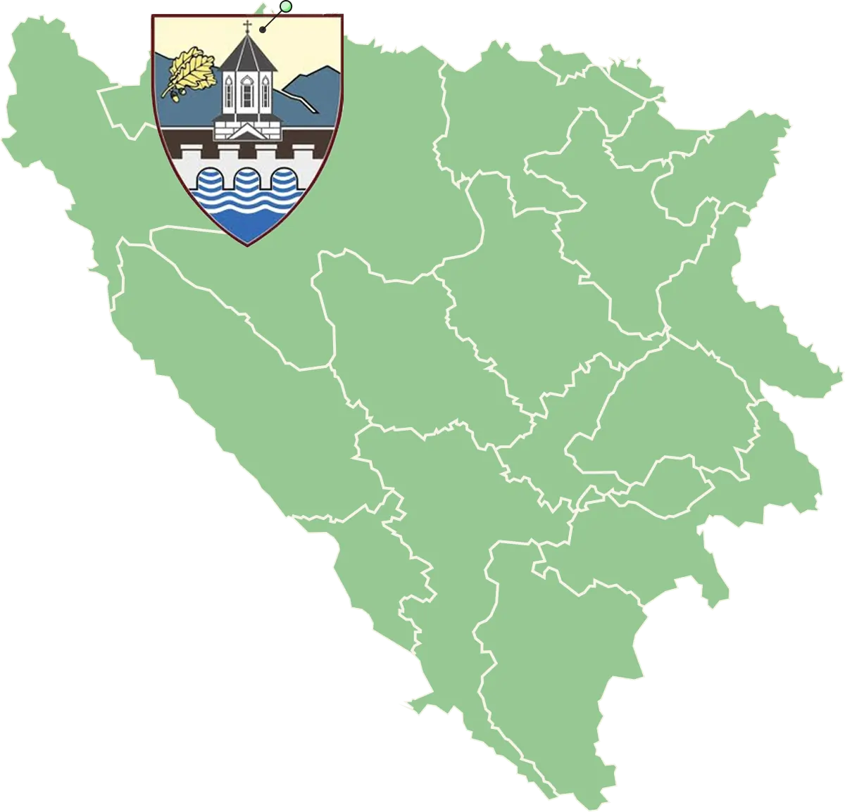 Kozarska Dubica mapa