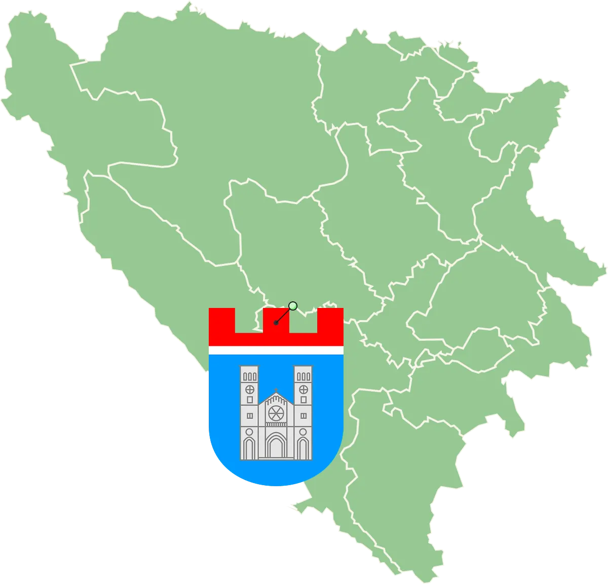 Široki Brijeg mapa