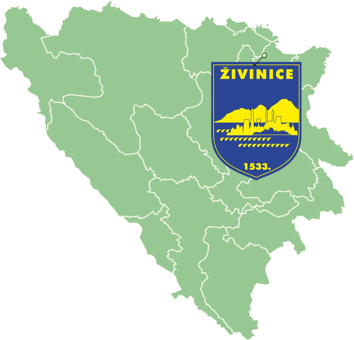 Živinice mapa