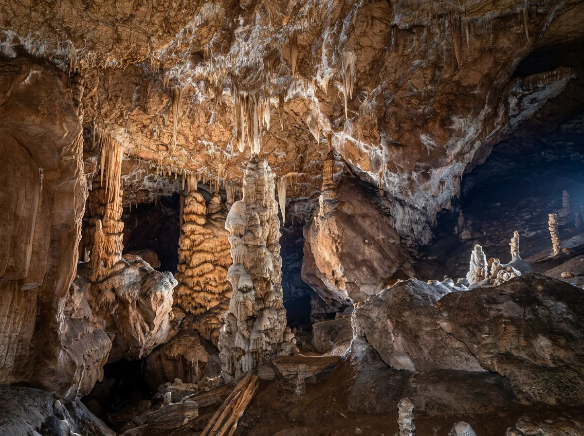 Impressive cave formations in Bebrava Cave
