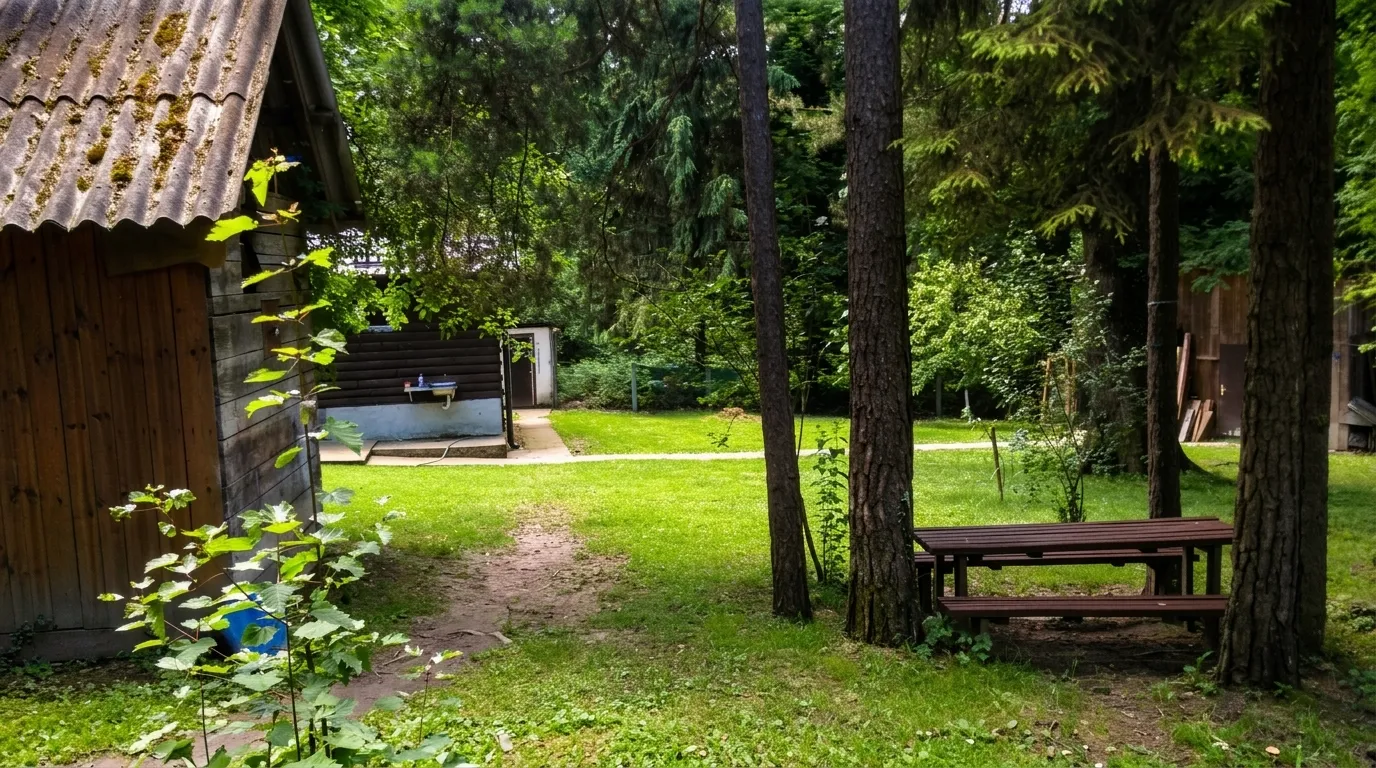 Green area with picnic benches at the Svatovac excursion site