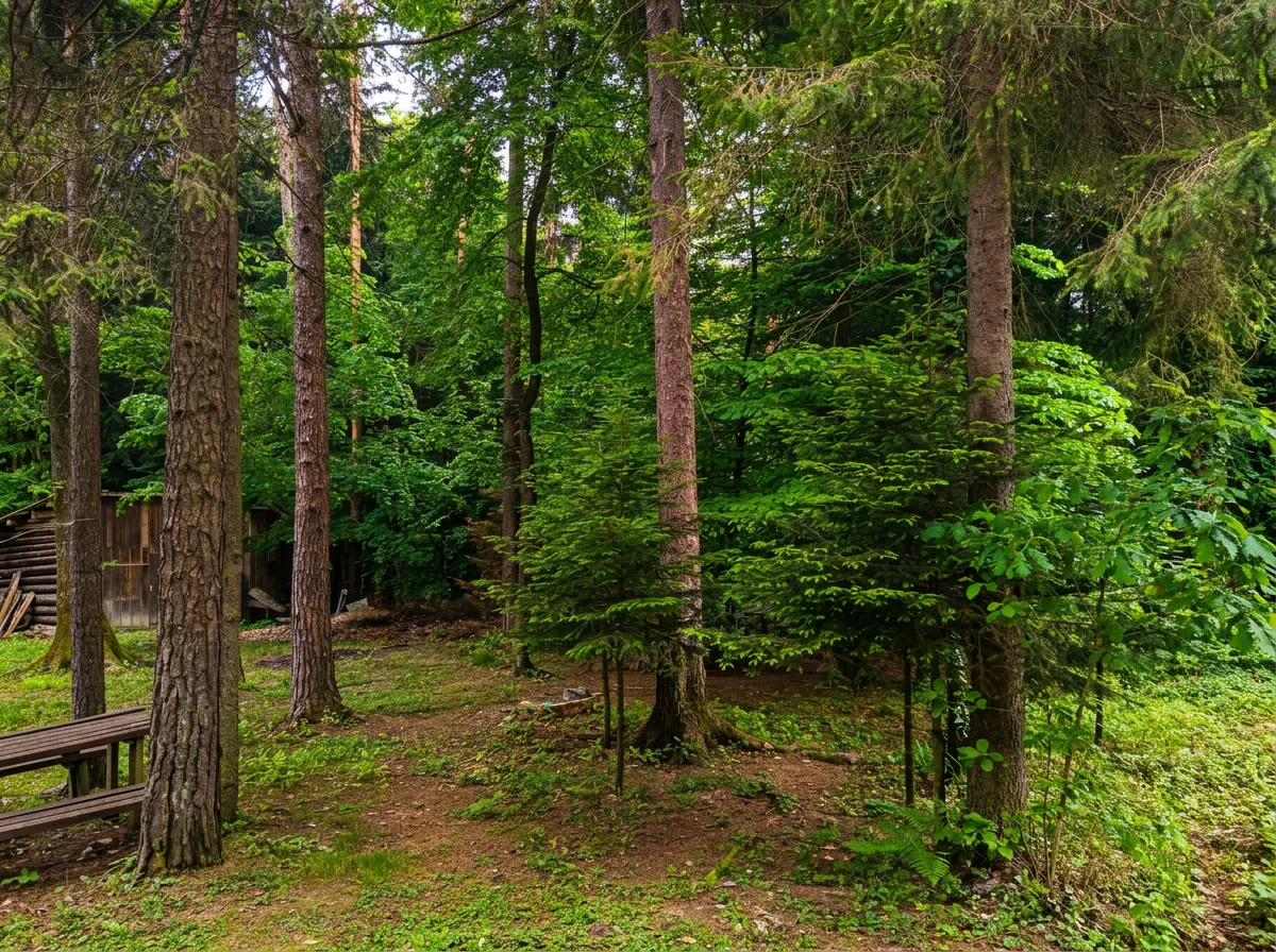 Wooded surroundings and trails at the Svatovac excursion site