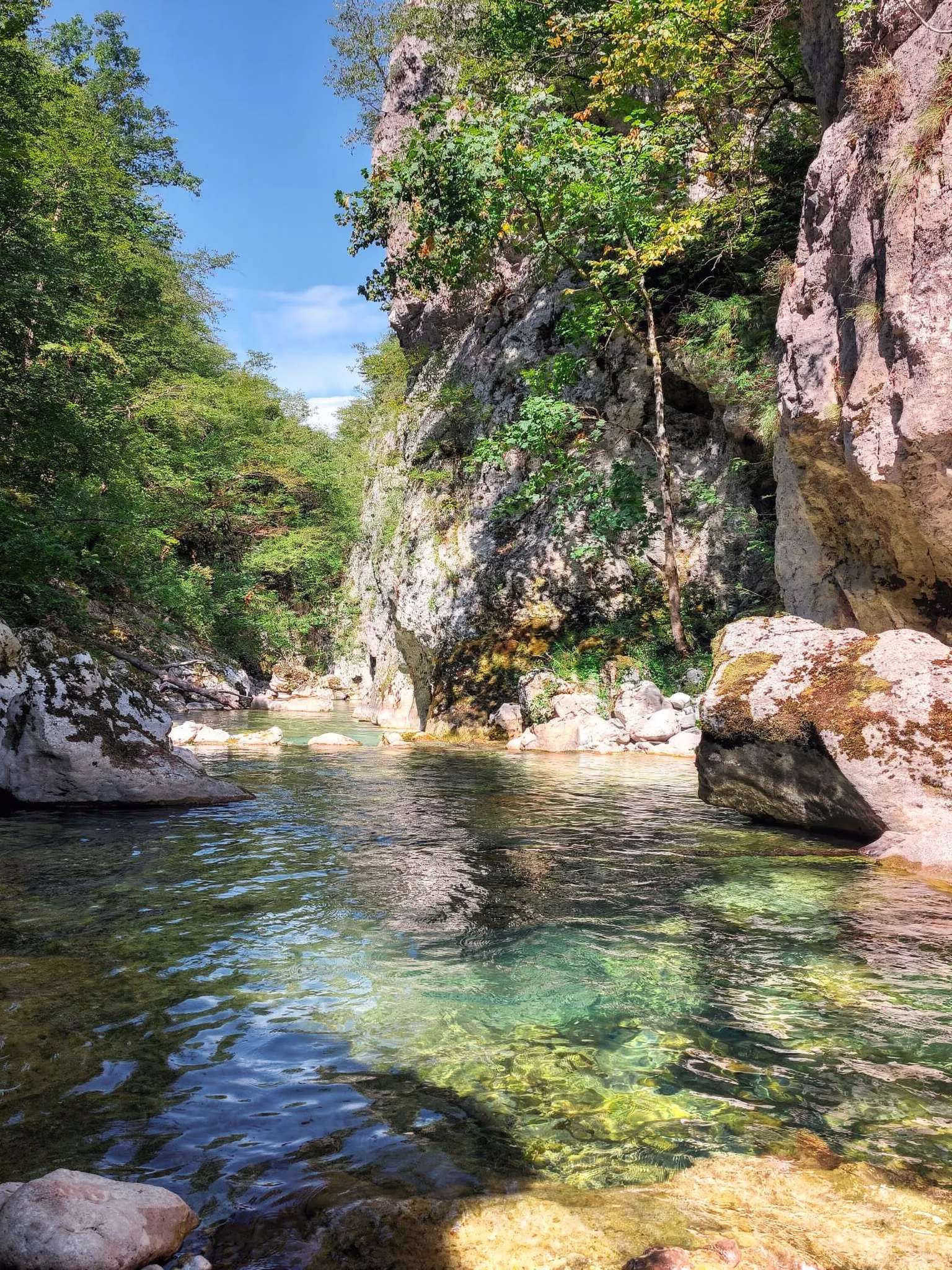 Bistra voda rijeke Rakitnice koja protiče kroz duboki kanjon okružen stijenama