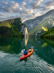 Kajakarenje na rijeci Drini okruženoj strmim liticama Nacionalnog parka Drina