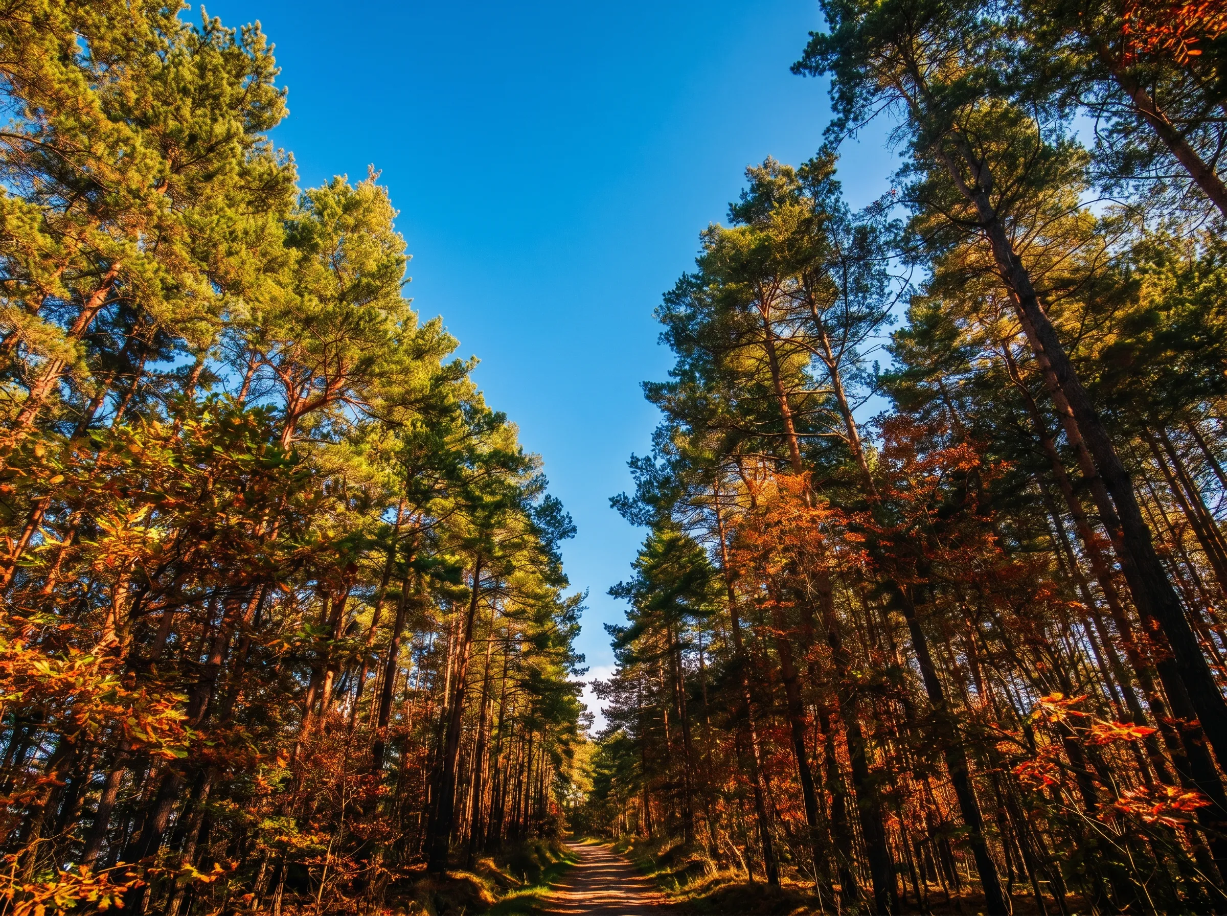Forest trail through the treetops on Ljubić mountain