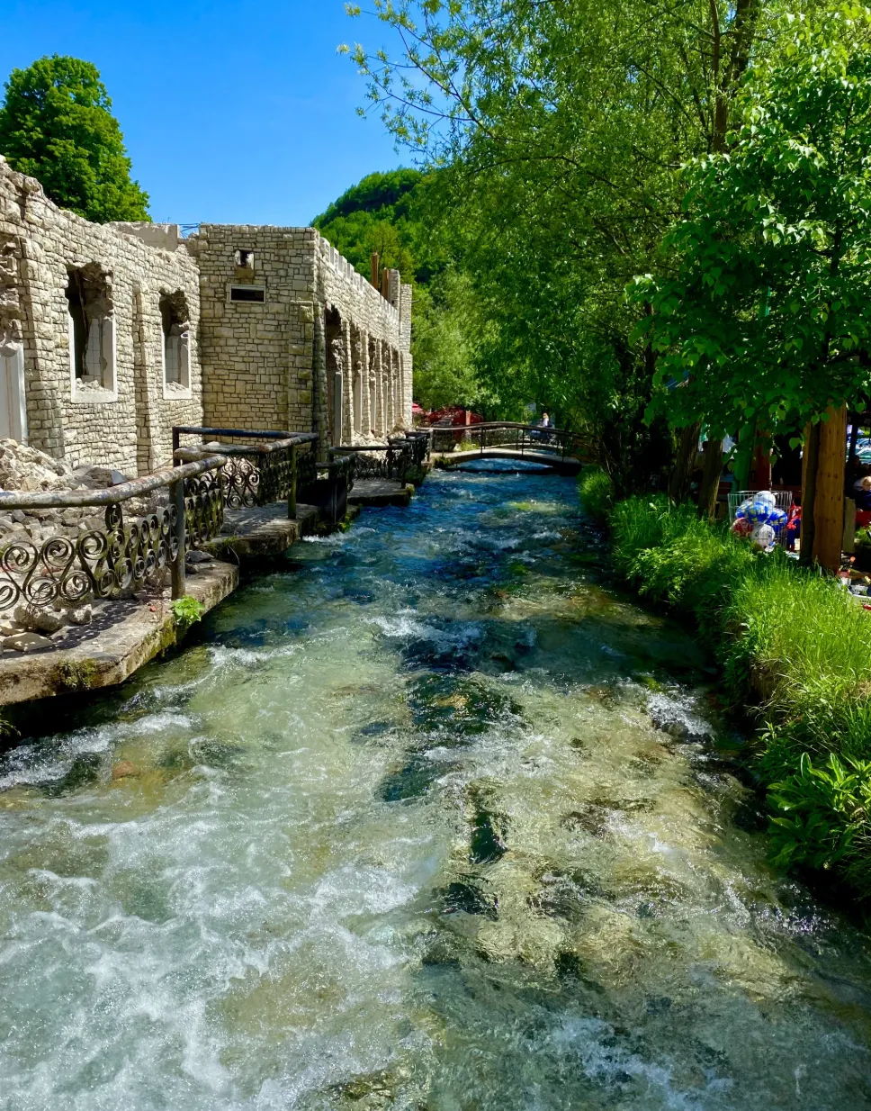 Prirodni tok reke Plave vode okružen bujnim zelenilom i drvećem