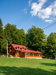 Vučja planina’da doğayla çevrili ahşap kulübe