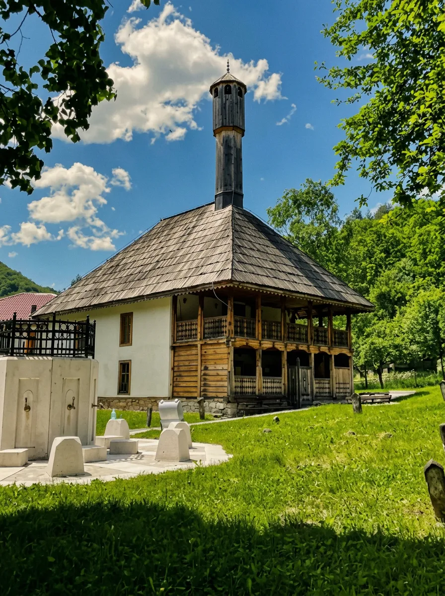 Moschea di legno del Sultano Mehmed II Fatih a Kraljeva Sutjeska