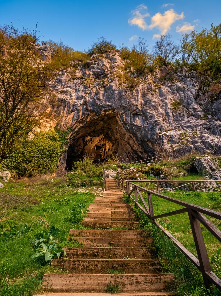 Staza koja vodi do glavnog ulaza u Bijambarske pećine u netaknutoj prirodi